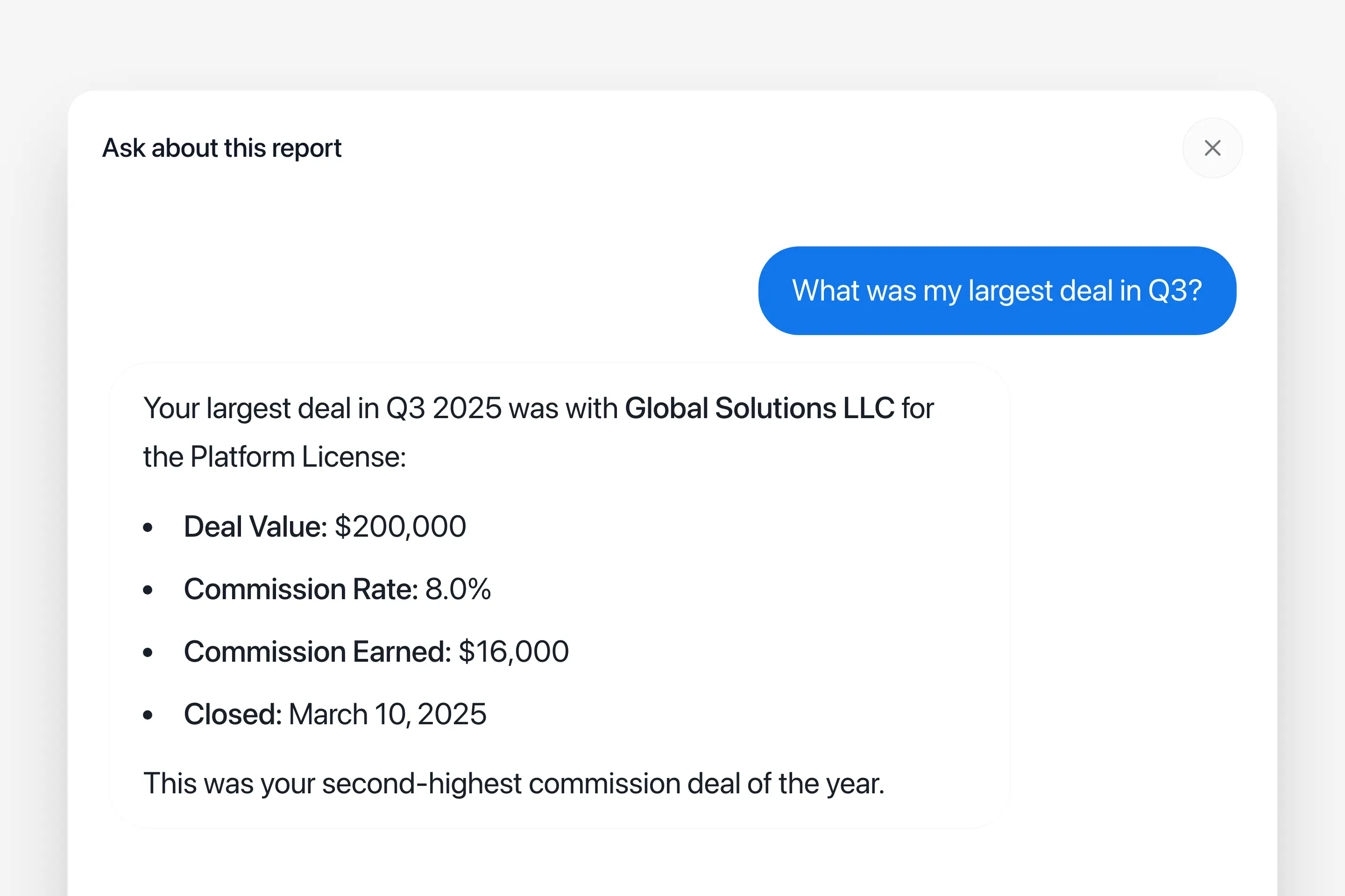 Ask Co AI assistant interface